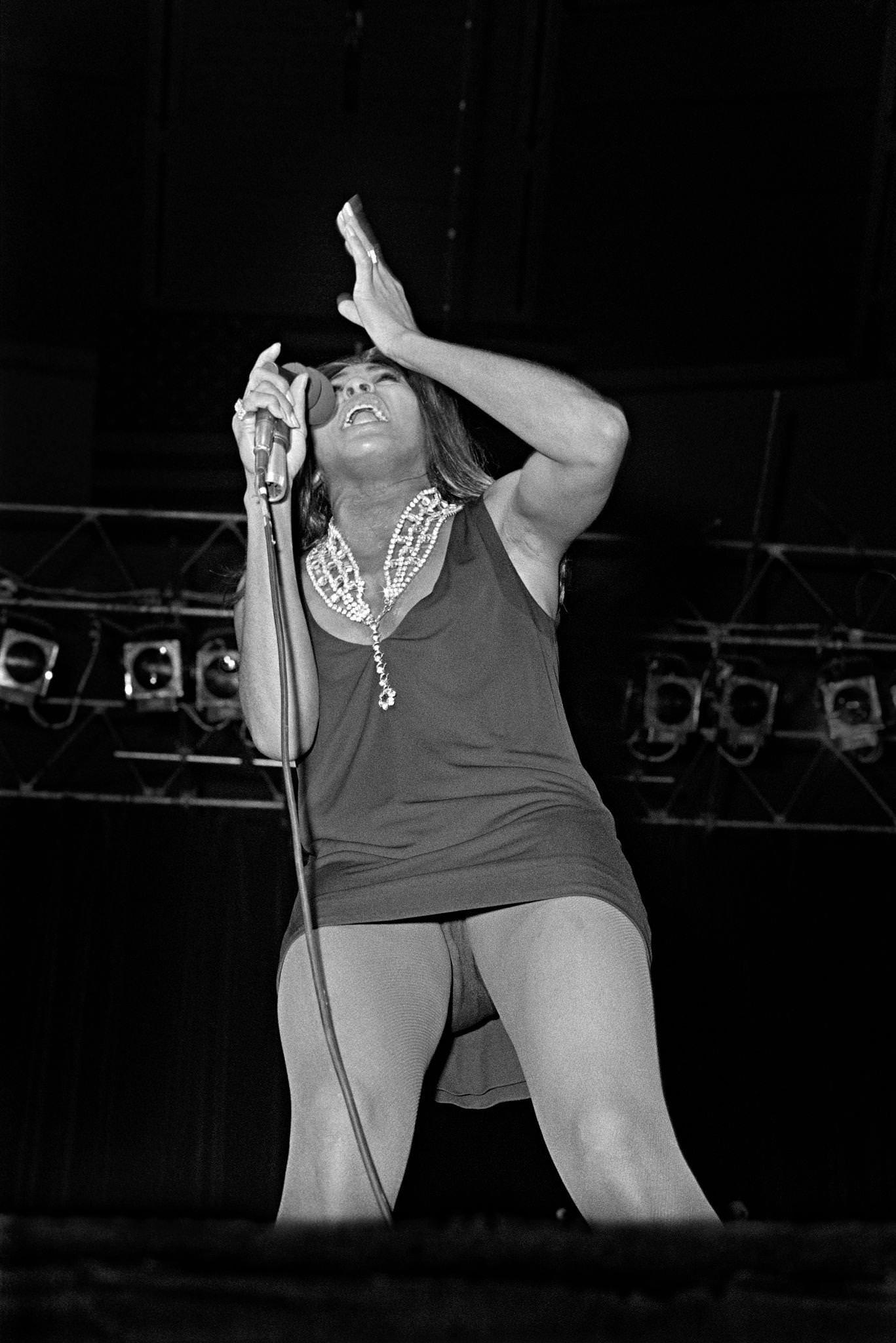 Tina Turner, In A Mini Dress, As She Performs Onstage At Madison Square Garden, New York, 1969.