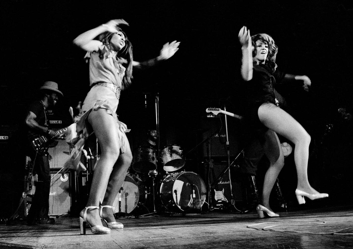 Tina Turner And One Of The Ikettes Perform On Stage With Ike &Amp;Amp; Tina Turner In 1972 In Copenhagen, Denmark.