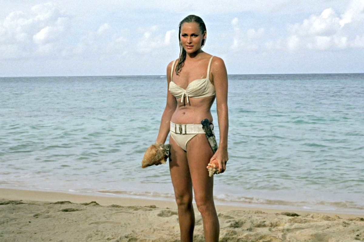 Celebrating The Beauty And Elegance Of Ursula Andress'S Ivory Cotton Bikini In Dr. No