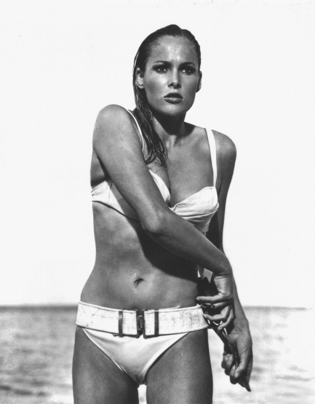 Celebrating The Beauty And Elegance Of Ursula Andress'S Ivory Cotton Bikini In Dr. No