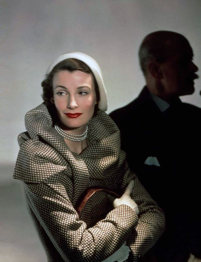 Wenda Parkinson In Coat By Hardy Amies, 1949