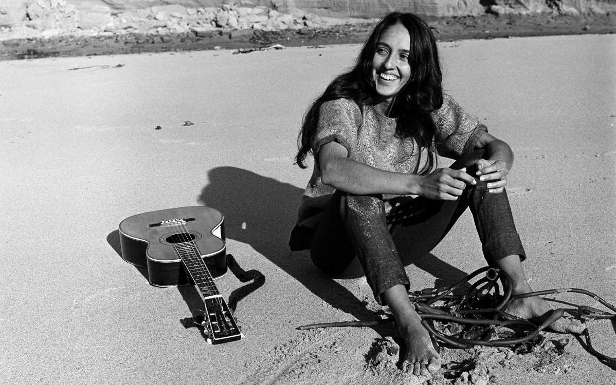Joan Baez On The Beach