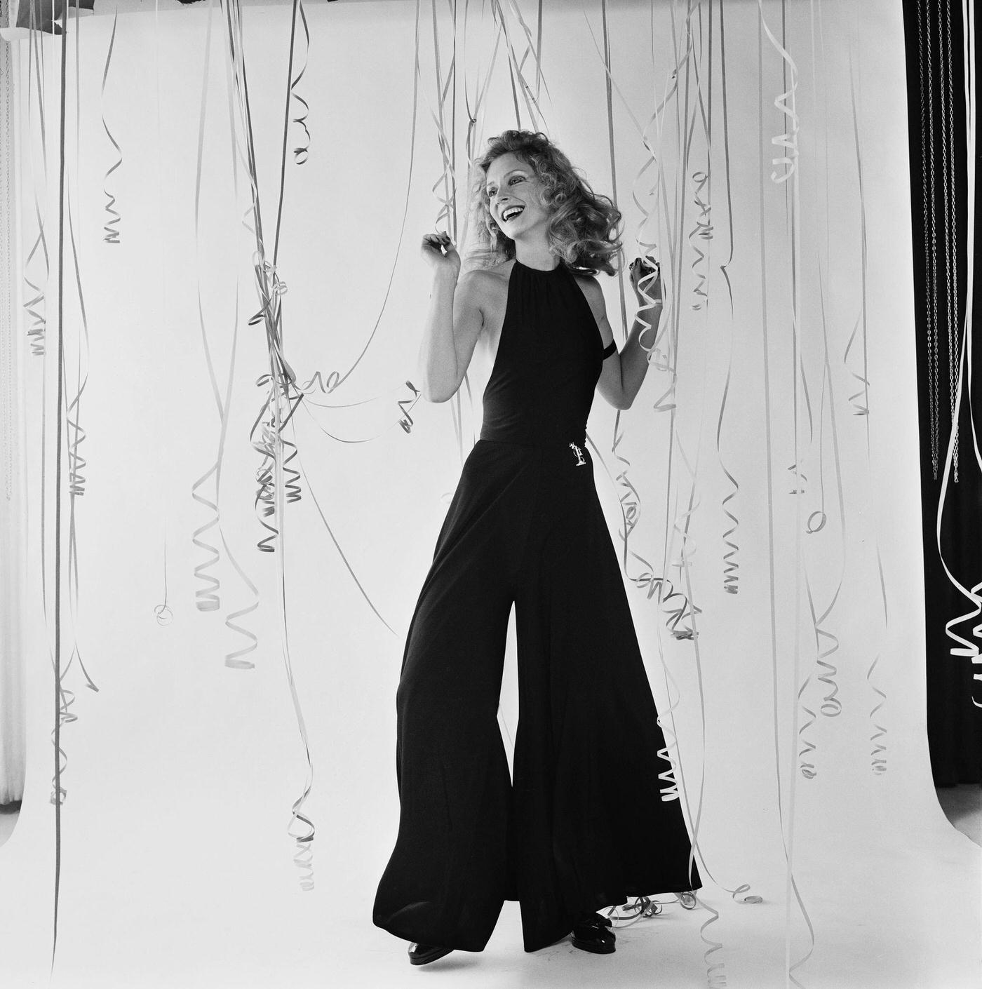 Model In Flared Bell Bottoms Catsuit, 1971