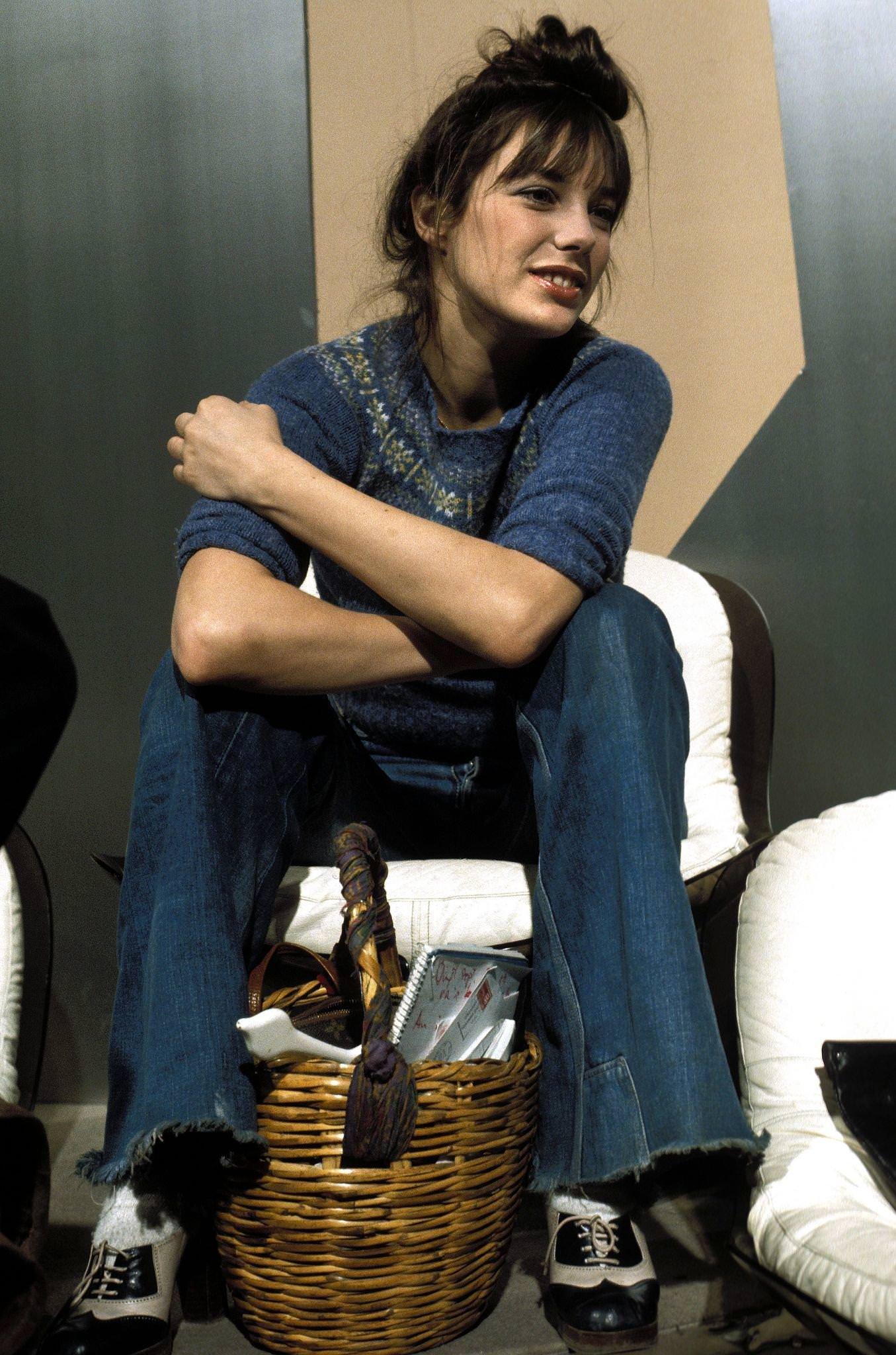 Jane Birkin In Bell-Bottoms At 'Taratata' Broadcasting, France, 1974