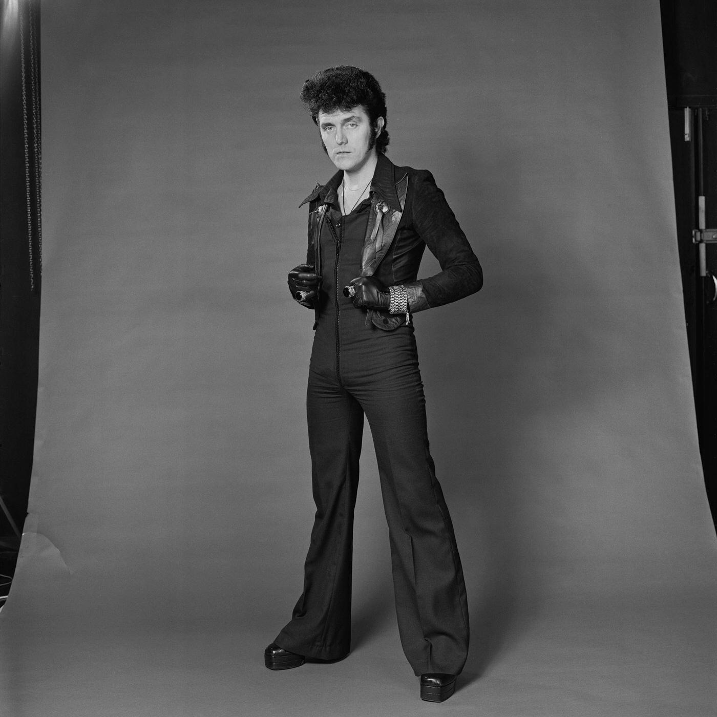 Alvin Stardust, English Pop Singer, Wearing Bell-Bottoms, 1975