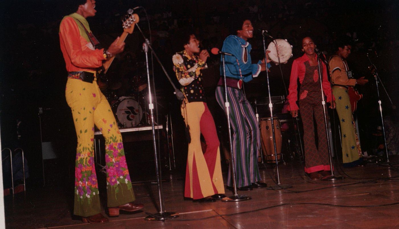 Michael Jackson And The Jackson Five In Bell Bottoms In Concert, Circa 1970