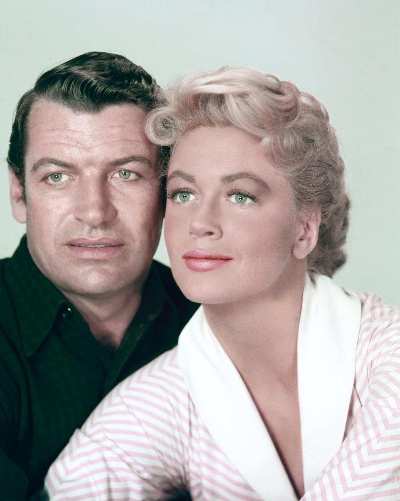 Richard Egan And Dorothy Malone In 'Tension At Table Rock', 1956.