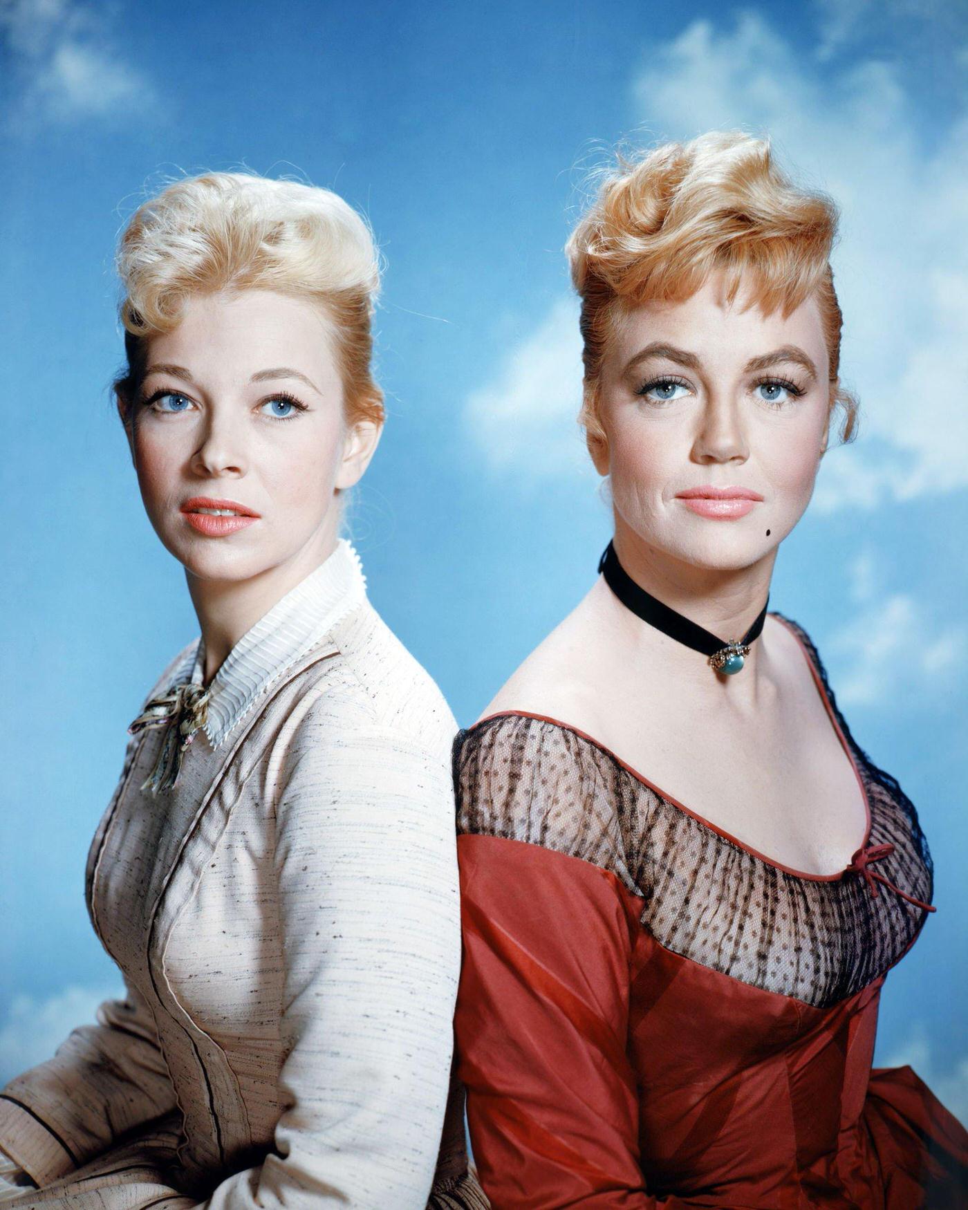 Dolores Michaels And Dorothy Malone In Promotional Portrait For 'Warlock', 1959.