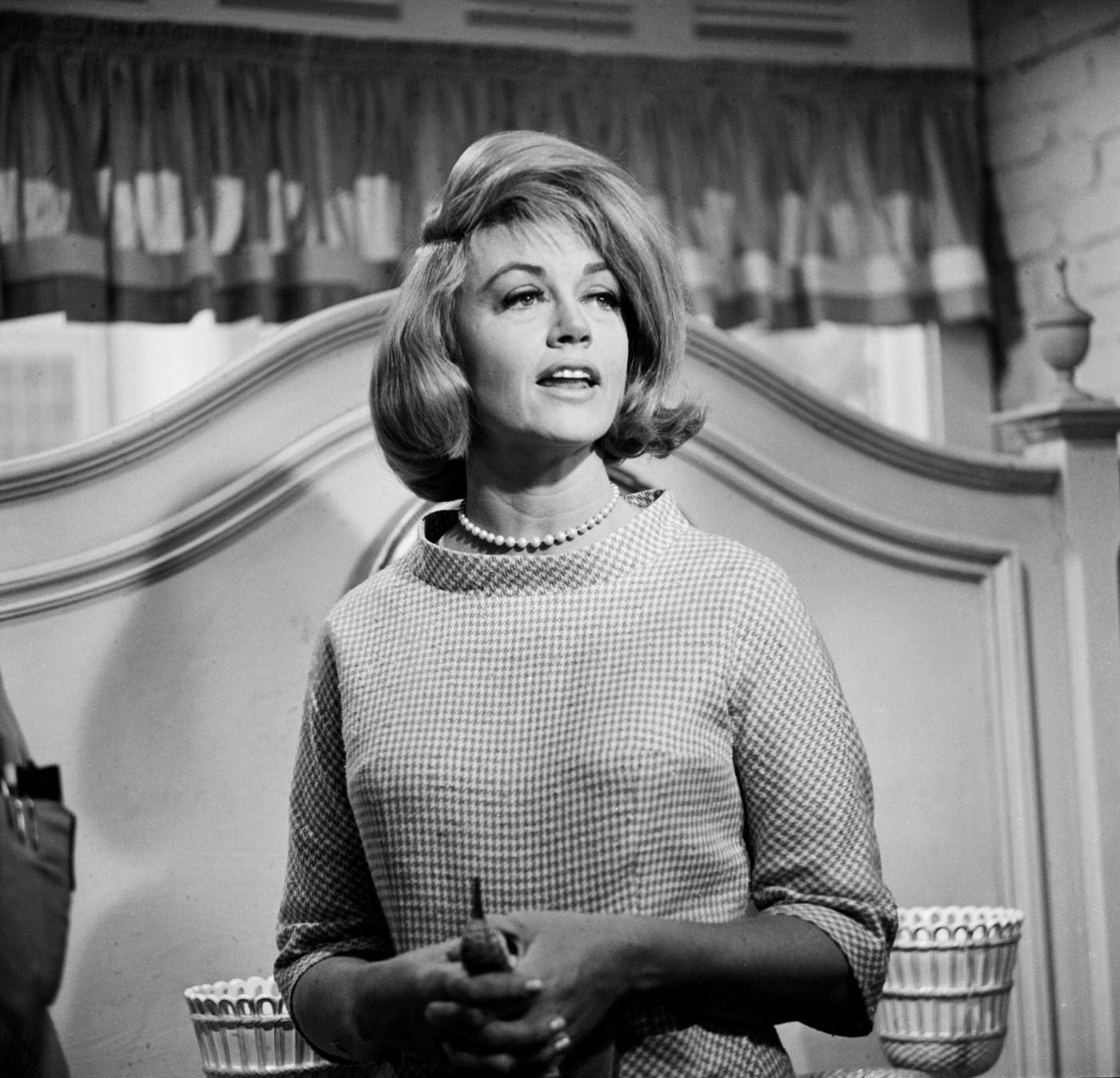 Dorothy Malone Appearing In 'Peyton Place', Episode #100 - 1965