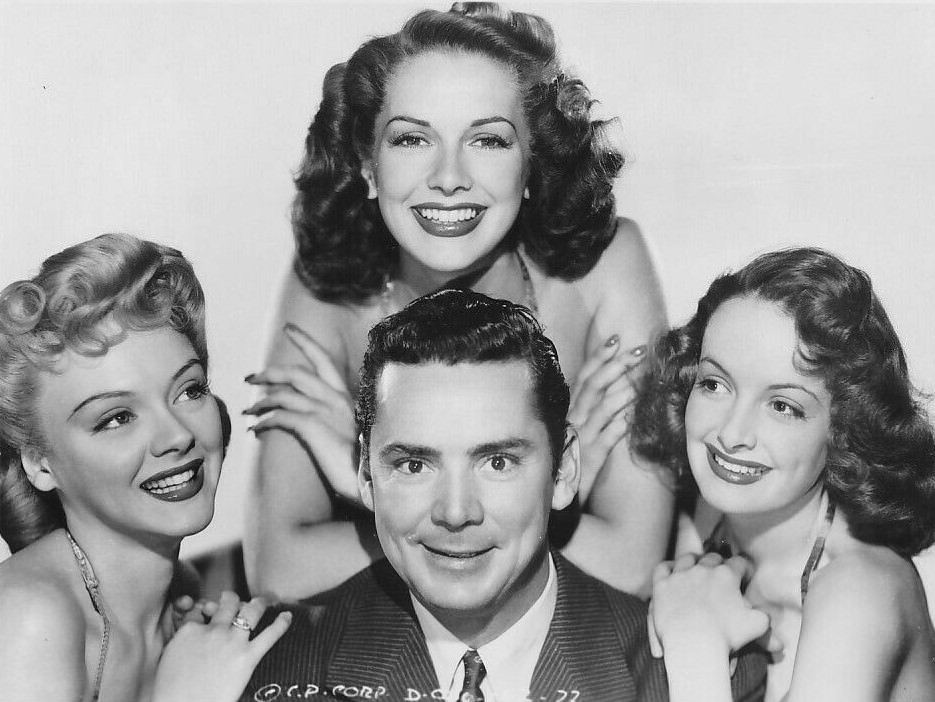 Leslie Brooks, Jinx Falkenburg, Kay Harris, And Russell Hayden In &Amp;Quot;Lucky Legs&Amp;Quot;, 1942