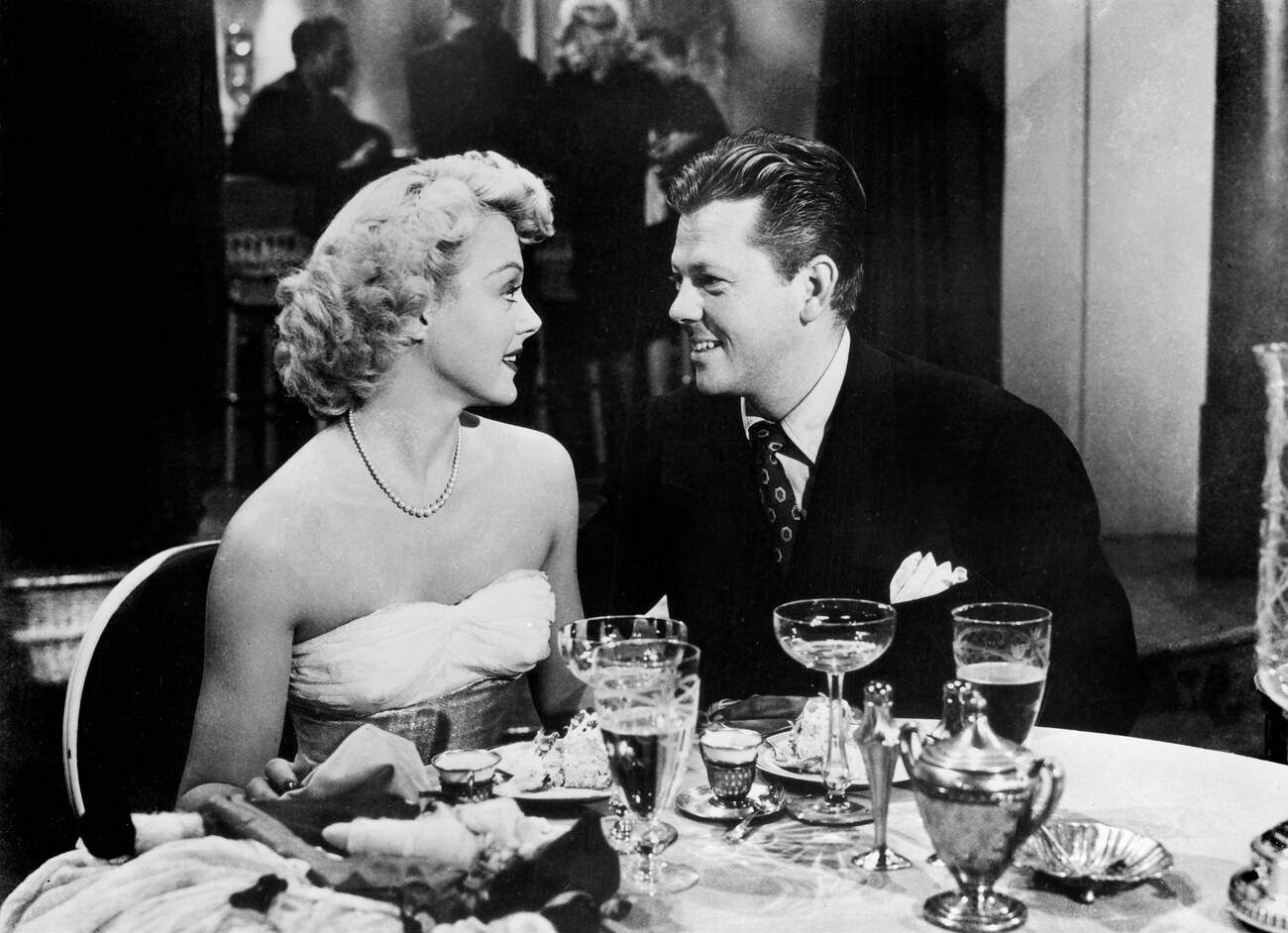 Leslie Brooks And Jimmy Lloyd On Set Of &Amp;Quot;Cigarette Girl&Amp;Quot;, Columbia Pictures, 1947