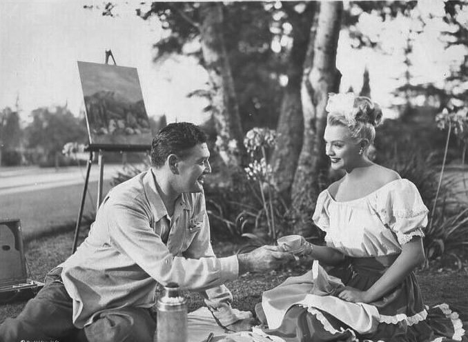 Leslie Brooks And Richard Dix In A Scene From &Amp;Quot;The Secret Of The Whistler&Amp;Quot;, 1946