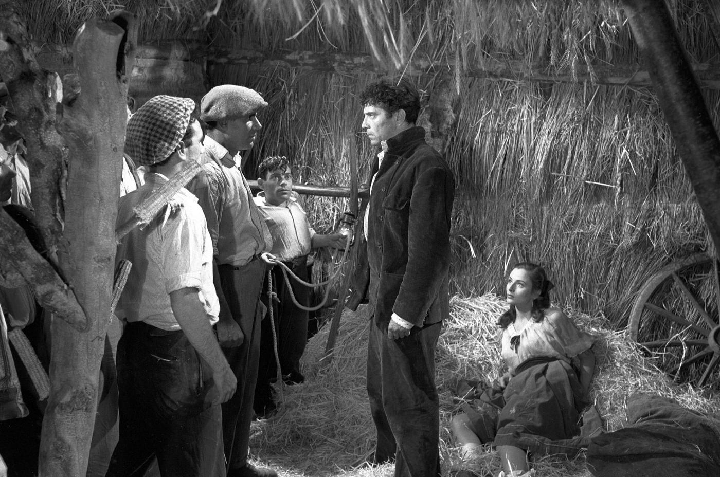 Marina Berti And Raf Vallone Acting On The Set Of Carne Inquieta, Italy, 1952.