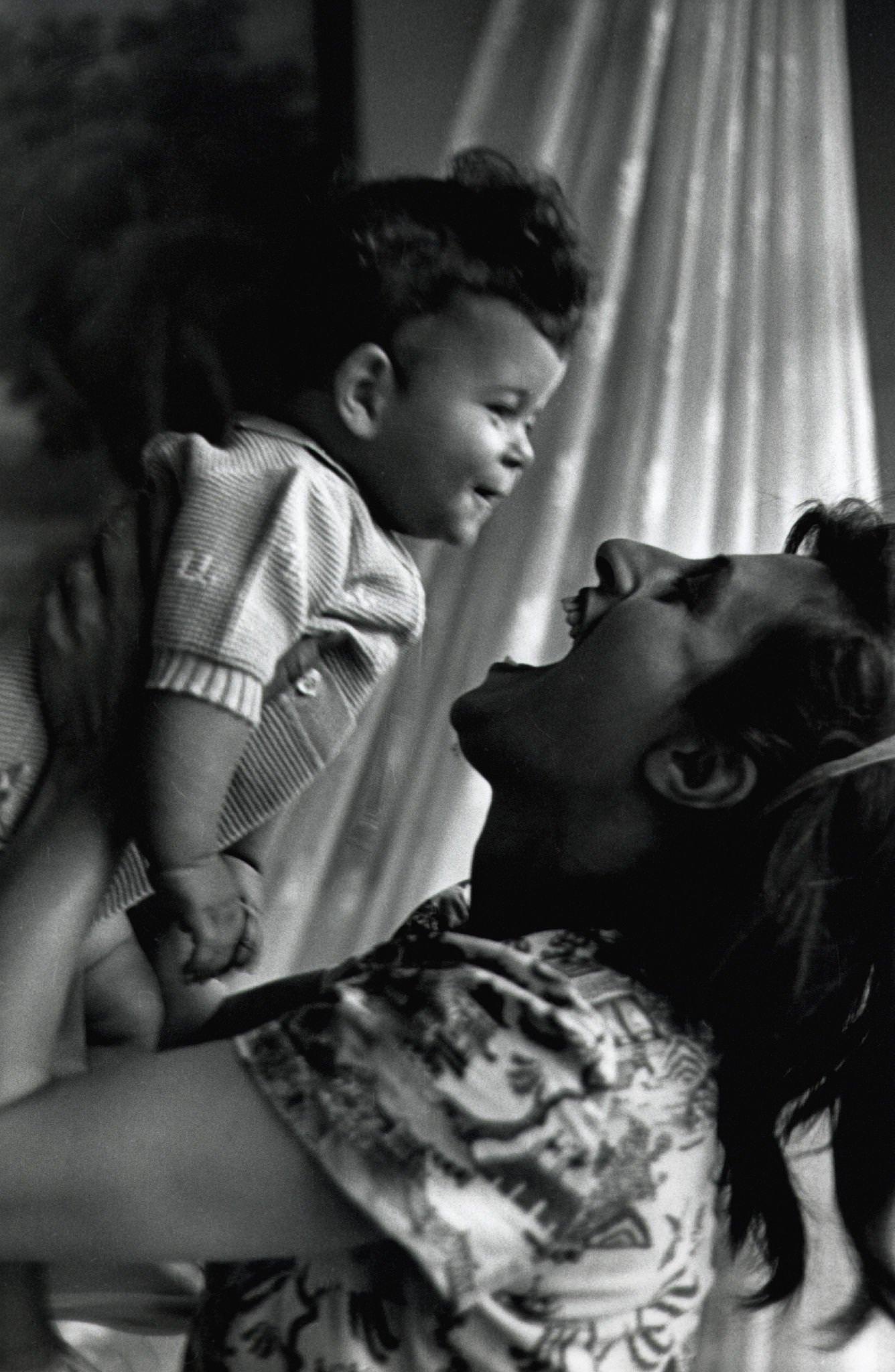 Anna Magnani With Her Son In A Heartwarming Moment.