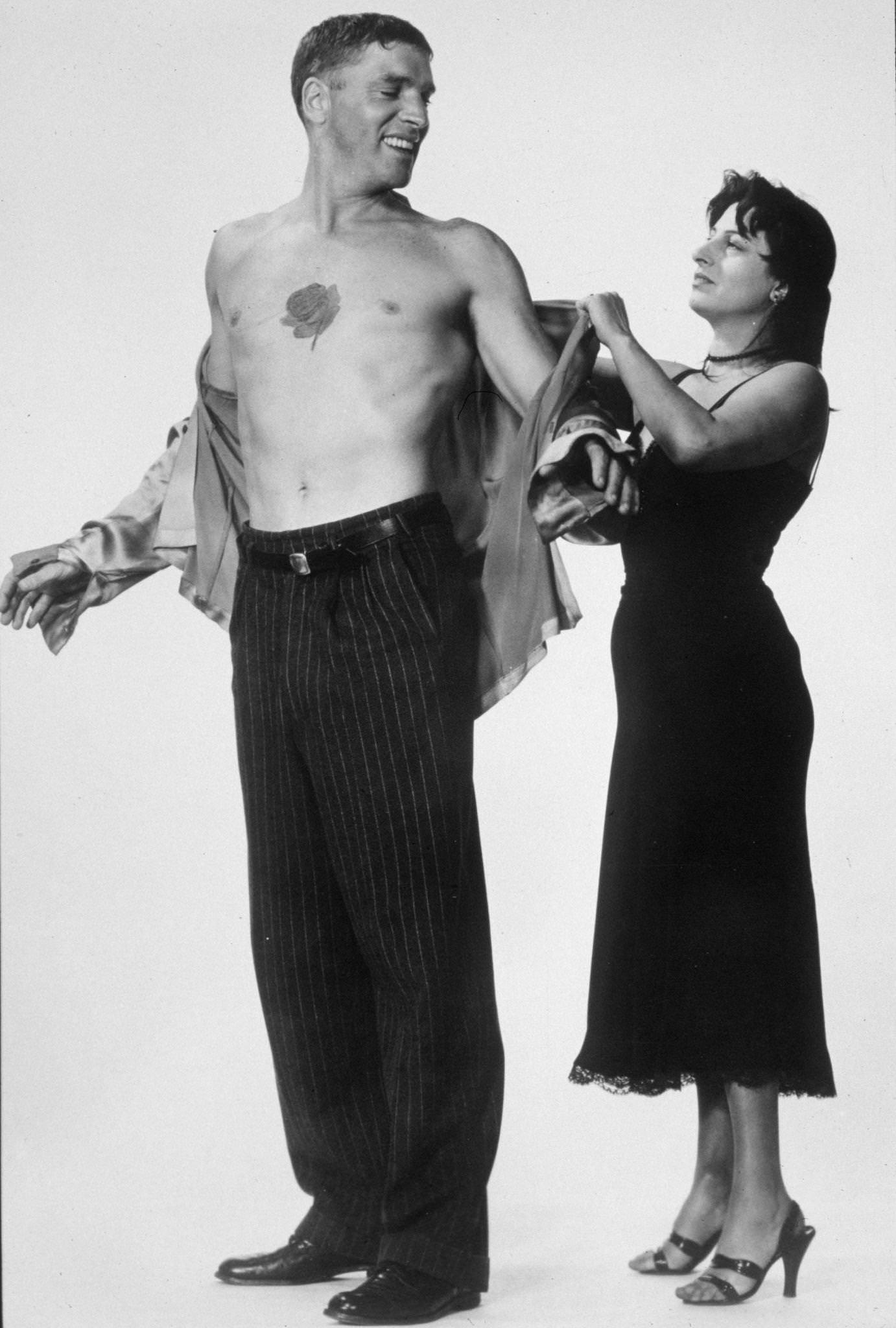 Burt Lancaster And Anna Magnani On The Set Of The Rose Tattoo, Directed By Daniel Mann.