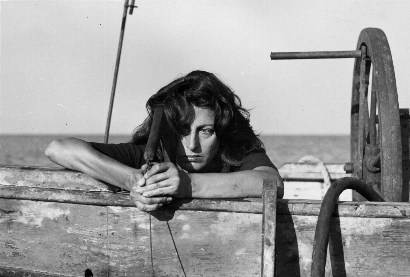 Anna Magnani Suffocates Her Lover In A Scene From The Italian Film Drama 'Vulcano', 1953.