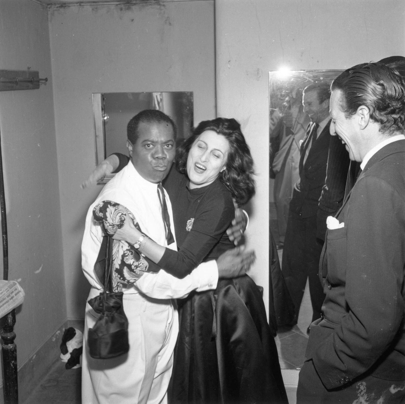 Louis Armstrong And Anna Magnani In Rome, 1949
