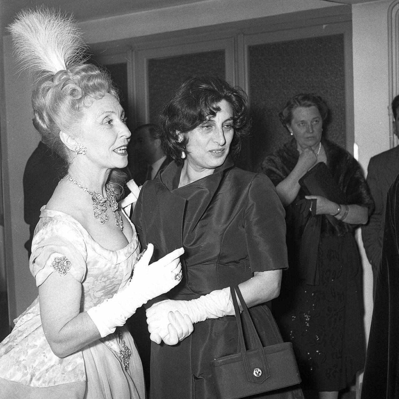 Anna Magnani Is Pictured With Madaleine Arnaud At The Eliseo Theatre In Rome For The 17Th-Century Comedy Of Manners, &Amp;Quot;The Misanthrope&Amp;Quot;, 1958
