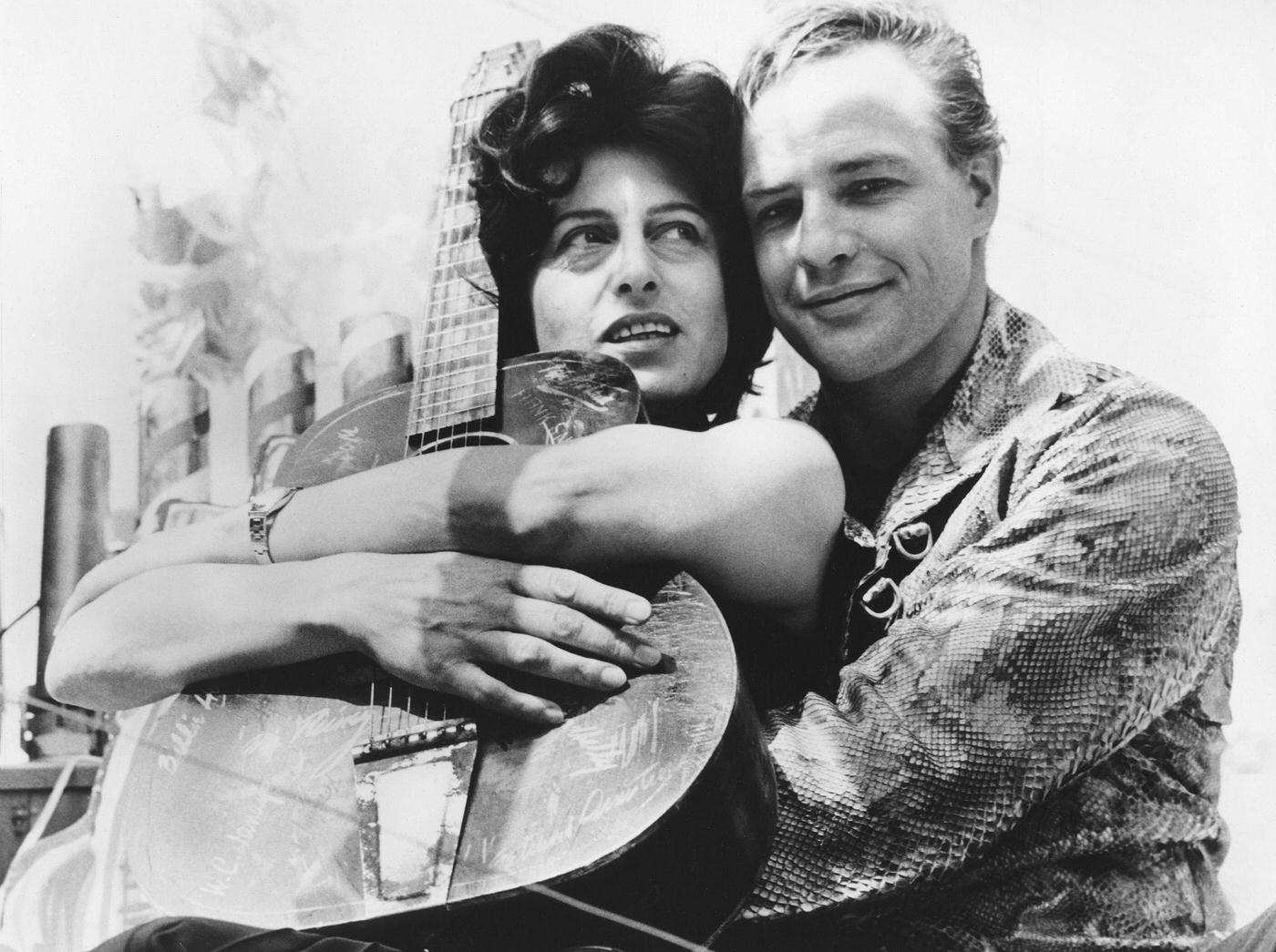 Anna Magnani And Marlon Brando On The Set Of The Fugitive Kind, Directed By Sidney Lumet, 1959