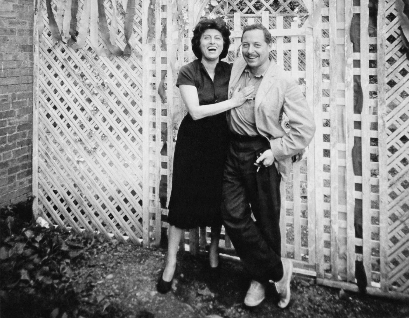 American Playwright Tennessee Williams With Anna Magnani On The Set Of The Fugitive Kind, Directed By Sidney Lumet, 1959