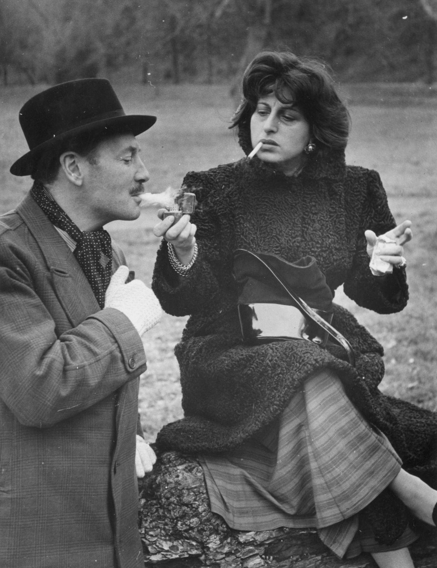 Anna Magnani Relaxing With A Cigarette During Filming, 1948