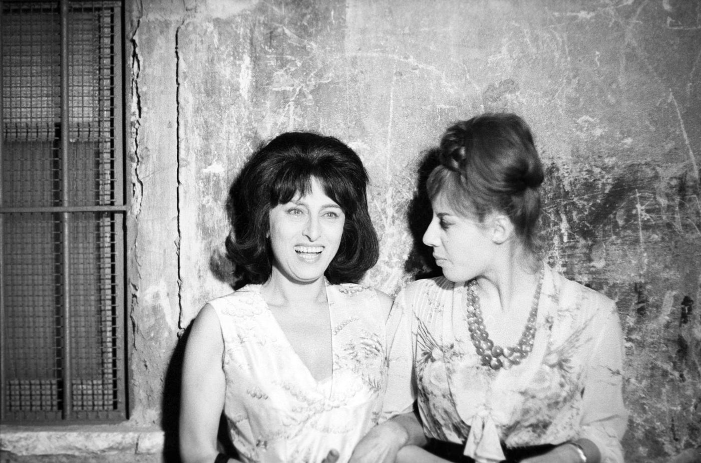 Anna Magnani Smiling Beside Actress Luisa Loiano In The Film Mamma Roma, 1962