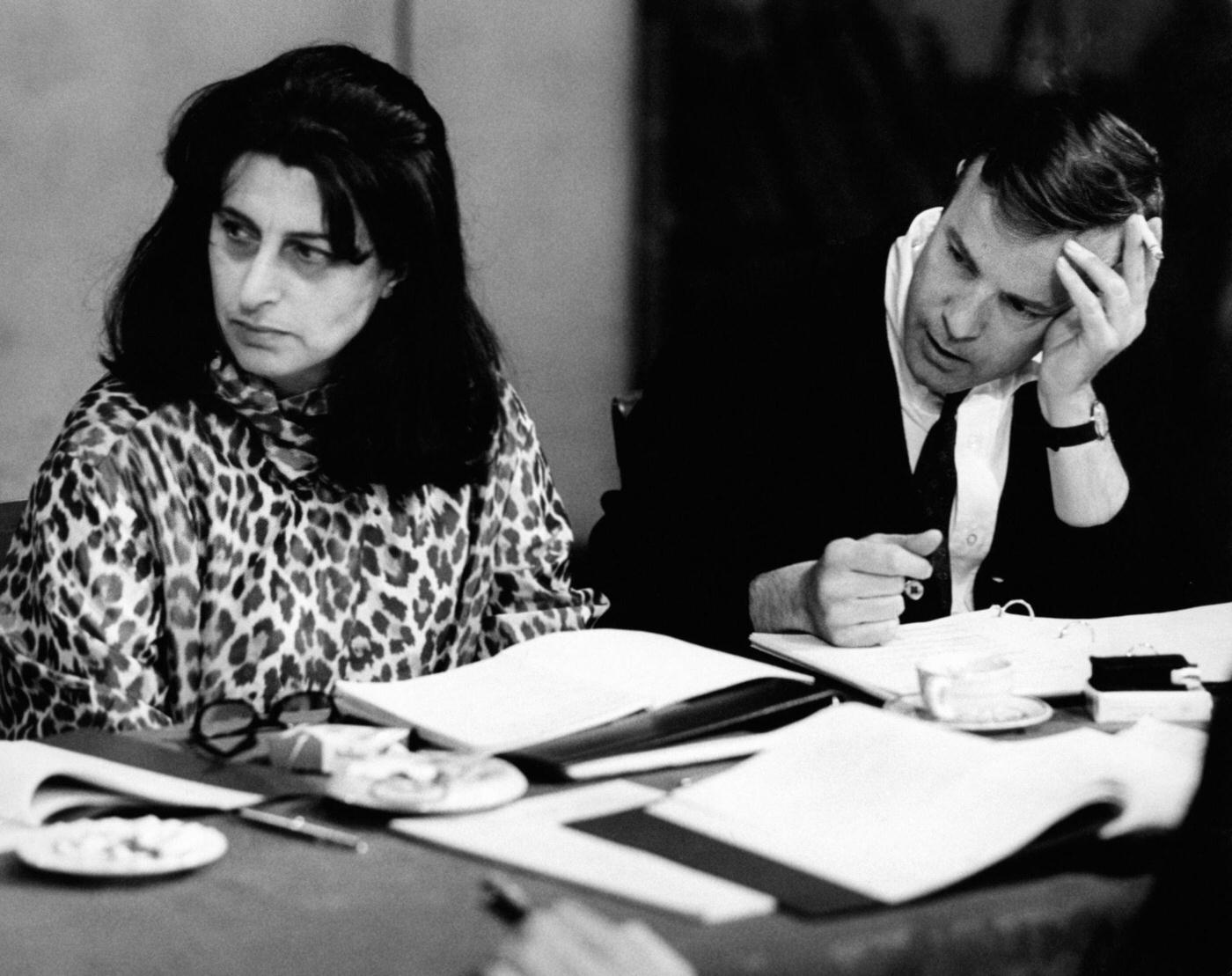 Anna Magnani Studying The Script Of 'La Lupa' With Director Franco Zeffirelli, 1965