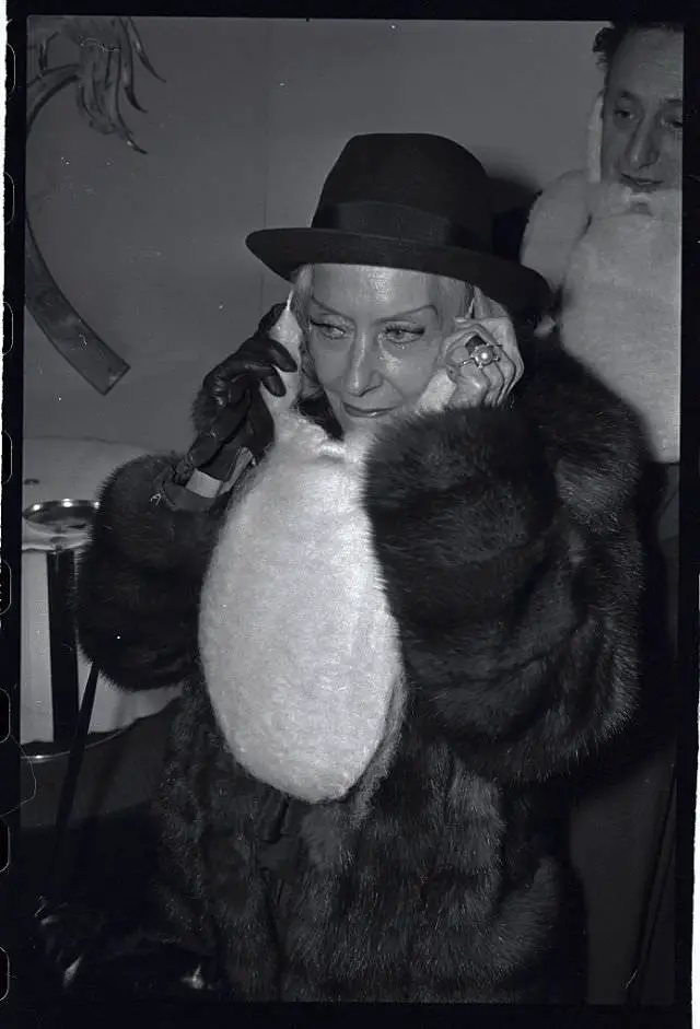 Gloria Swanson Wearing A Santa Wig While Attending A Holiday Party, 1978.