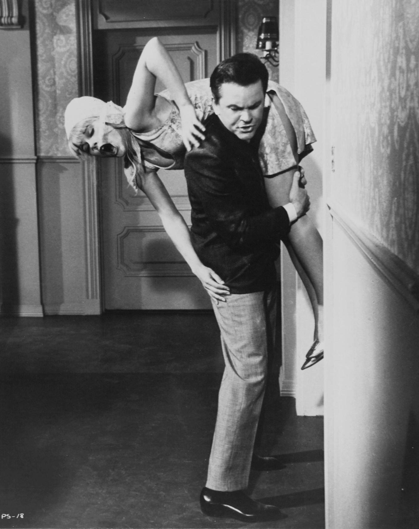 Bob Crane And Elke Sommer In A Scene From The Film &Amp;Quot;The Wicked Dreams Of Paula Schultz&Amp;Quot;, 1967.