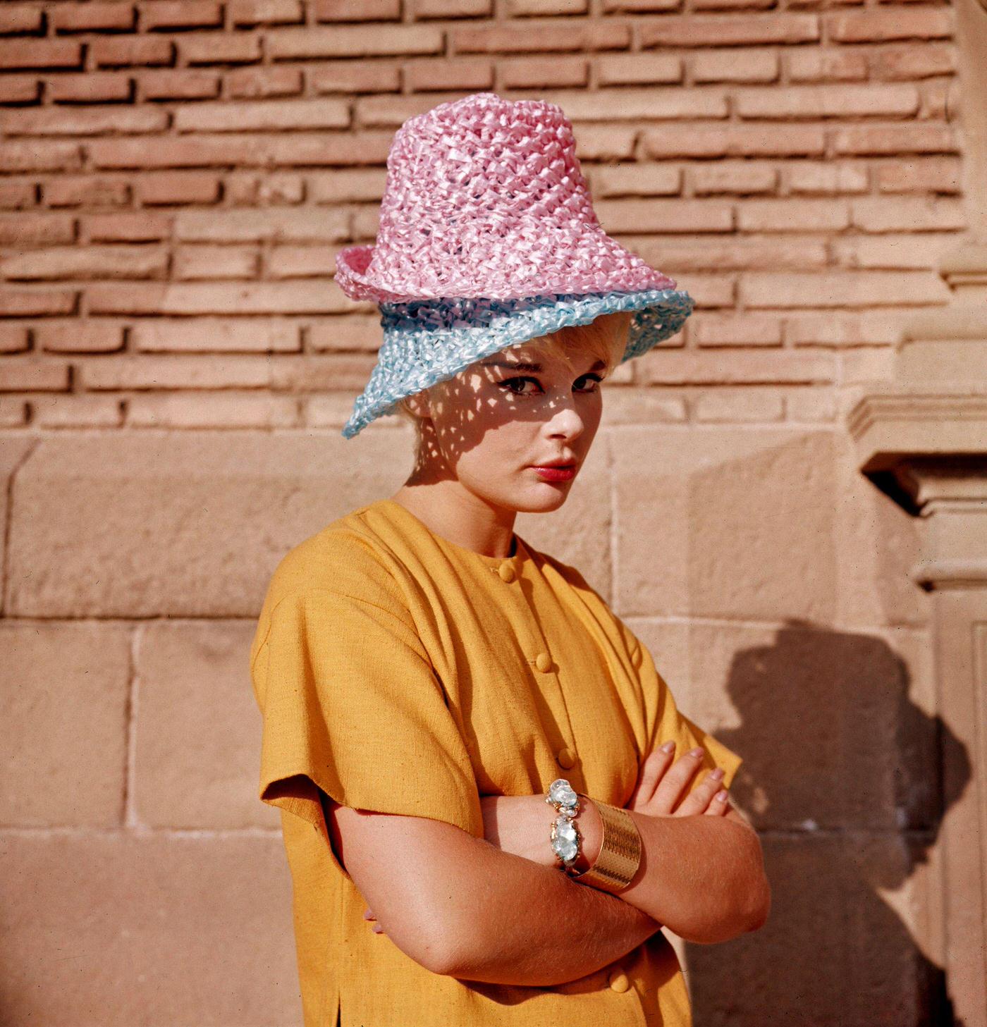 Portrait Of Elke Sommer In Barcelona As An Actress, Entertainer, Singer, And Painter.