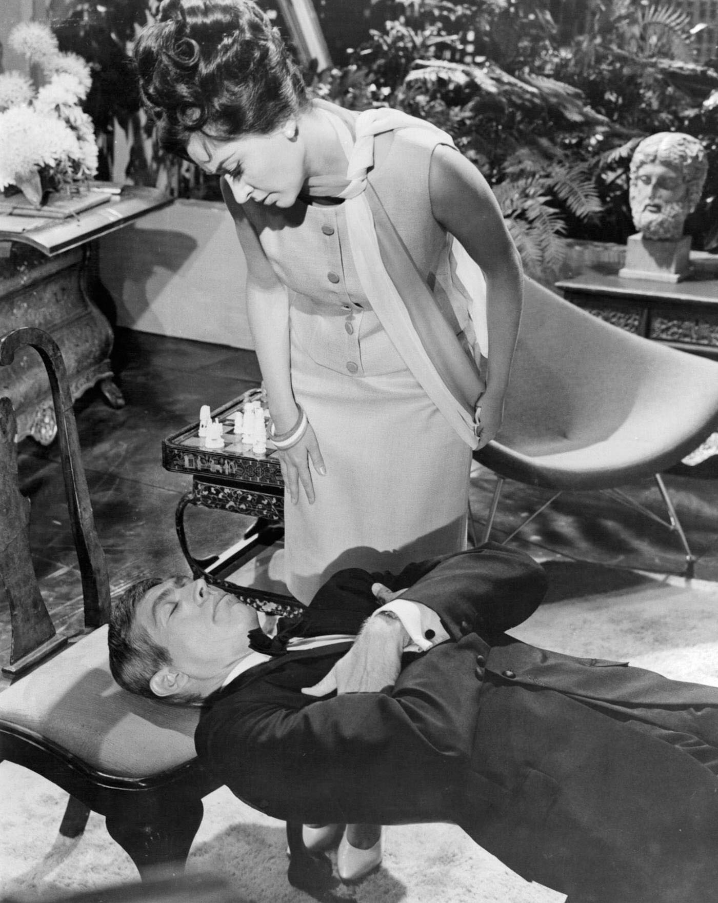James Coburn Is Roused By Gila Golan In A Scene From The 1966 Film Our Man Flint.