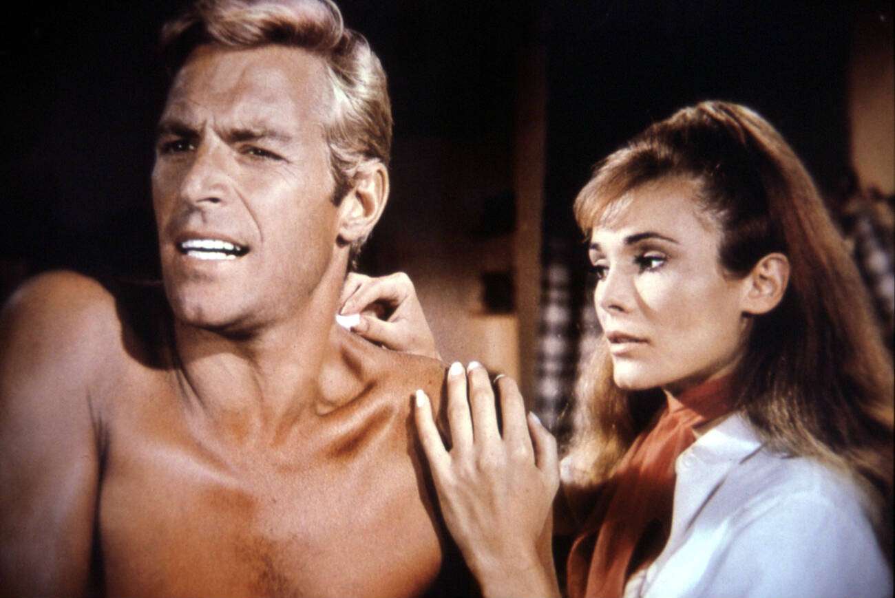 Gila Golan And James Franciscus In The Film The Valley Of Gwangi 1969