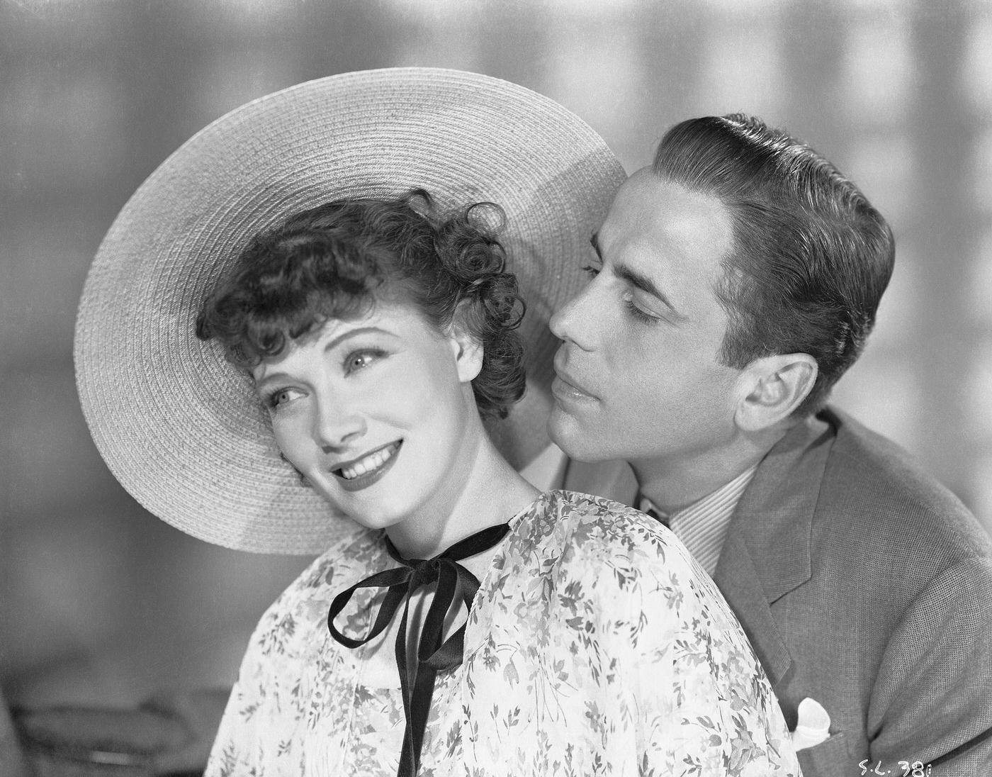 Humphrey Bogart With An Unidentified Actress, Undated Photo