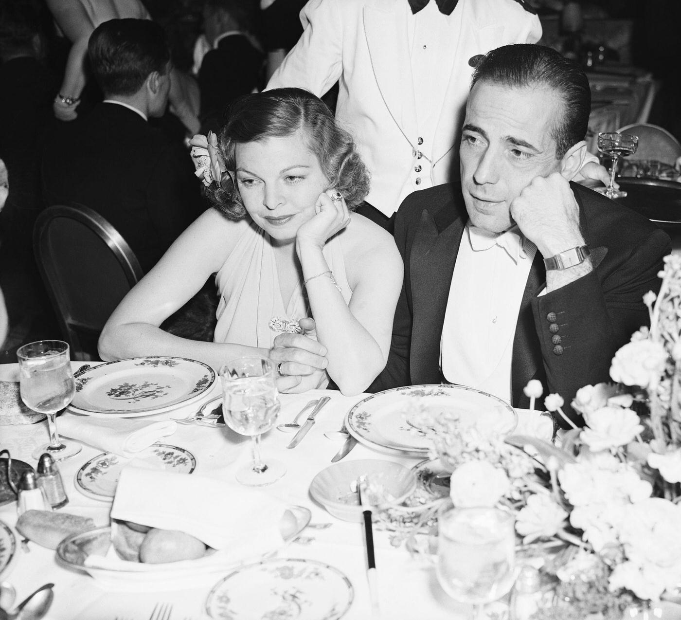 Mr. And Mrs. Humphrey Bogart In Attendance At The First Annual Gambol Of The Associated Actors And Artistes Of America, Held On March 14, 1940 In Hollywood, Ca