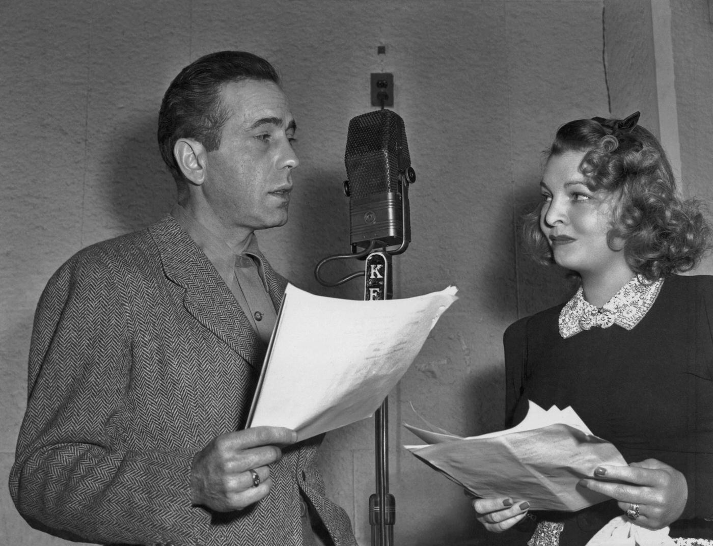 Humphrey Bogart With His Third Wife Mayo Methot, 1940