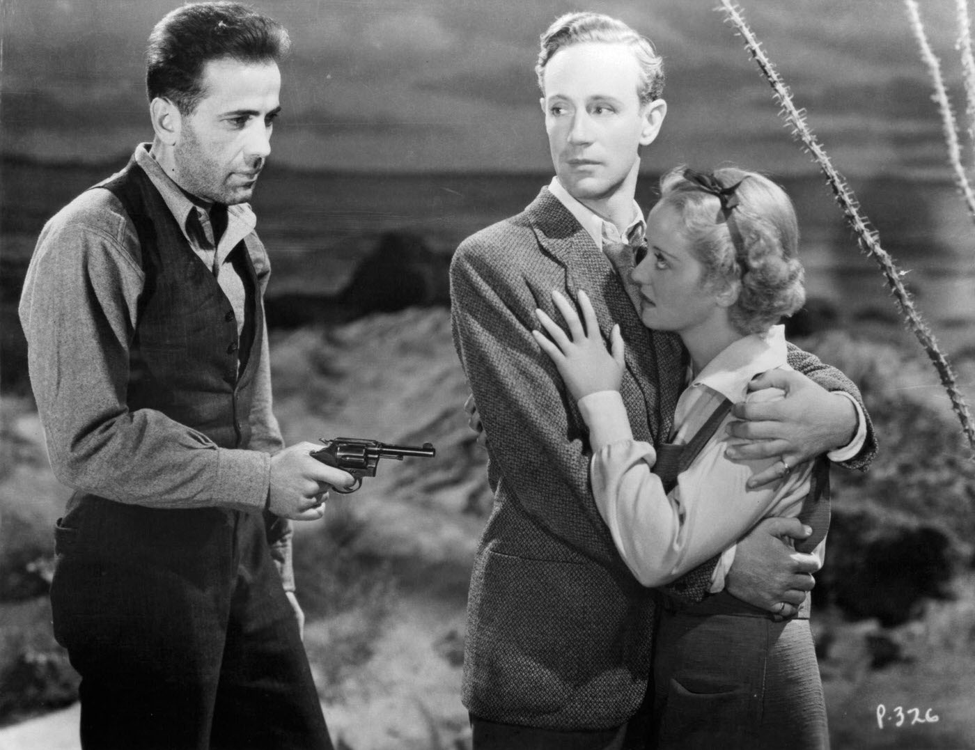Humphrey Bogart, Leslie Howard, And Bette Davis In 'The Petrified Forest', 1936