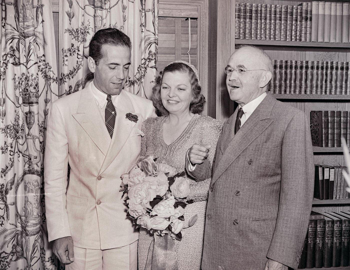 Humphrey Bogart And Mayo Methot On Wedding Day