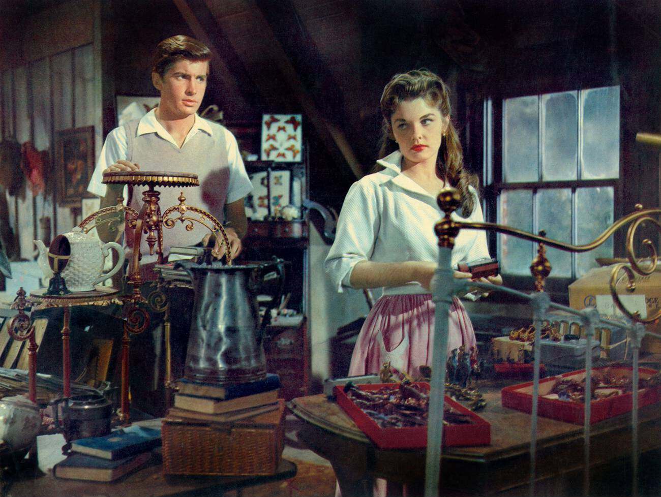 George Hamilton And Luana Patten On Set Of 'Home From The Hill', Mgm, 1960.