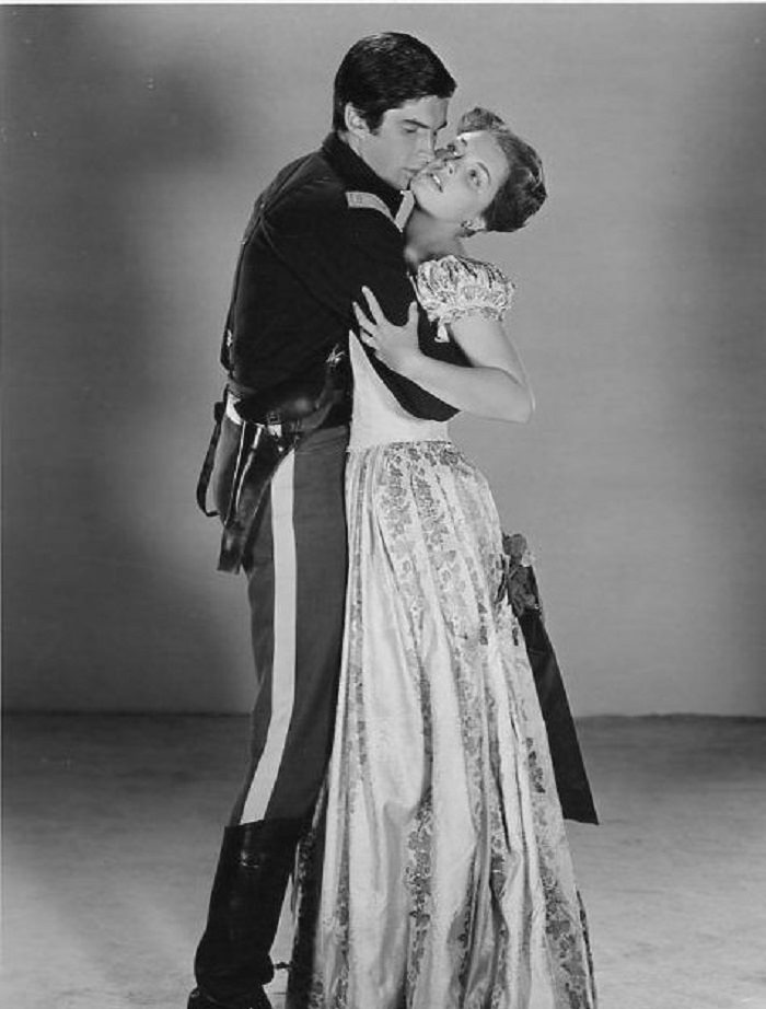 George Hamilton And Luana Patten In 'A Thunder Of Drums', 1961.