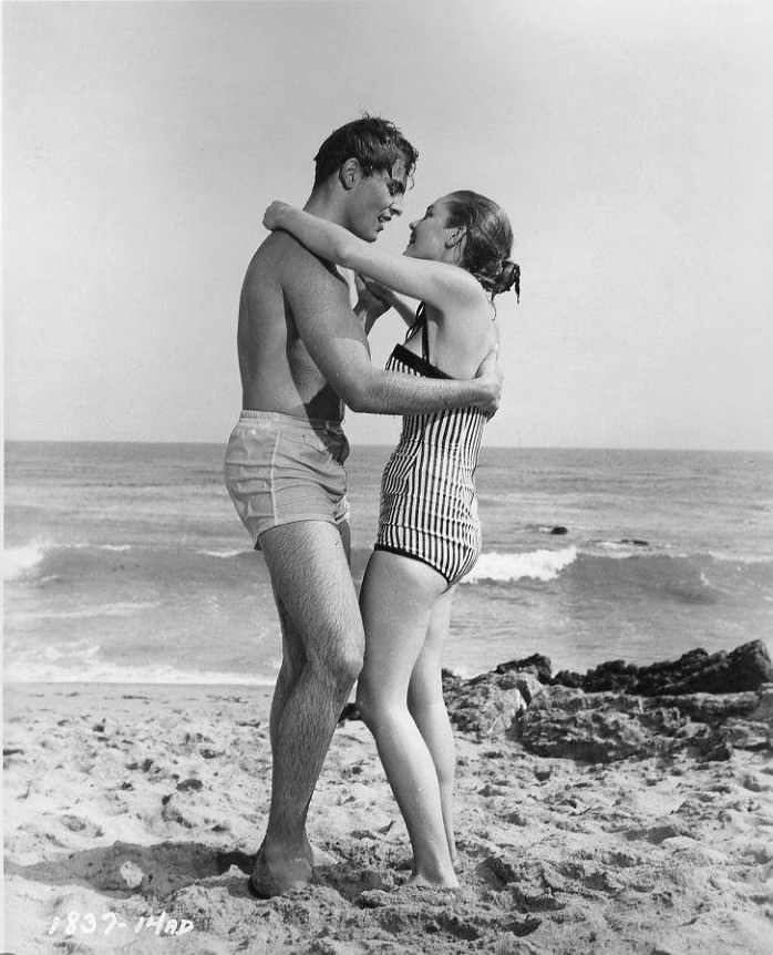 Luana Patten And John Saxon In 'Rock, Pretty Baby!', 1956.