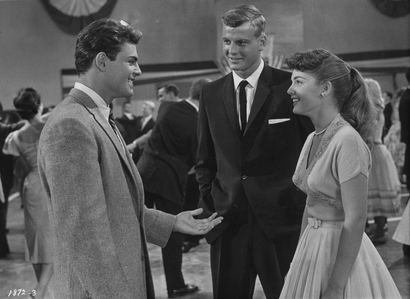 Jody Mccrea, Luana Patten, And John Saxon In 'The Wonderful Years', 1958.