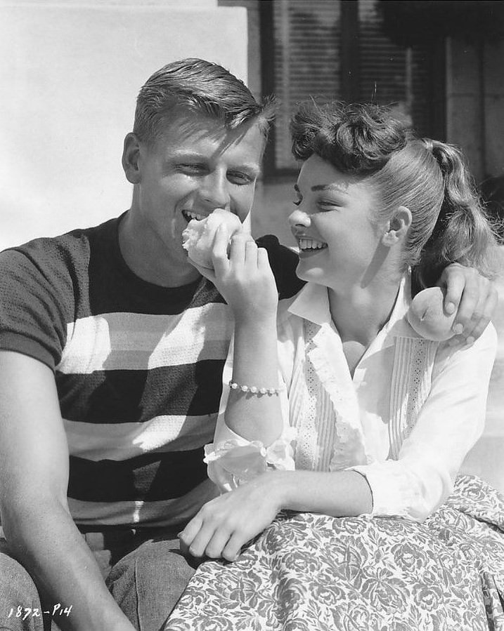 Jody Mccrea And Luana Patten In 'The Wonderful Years', 1958.