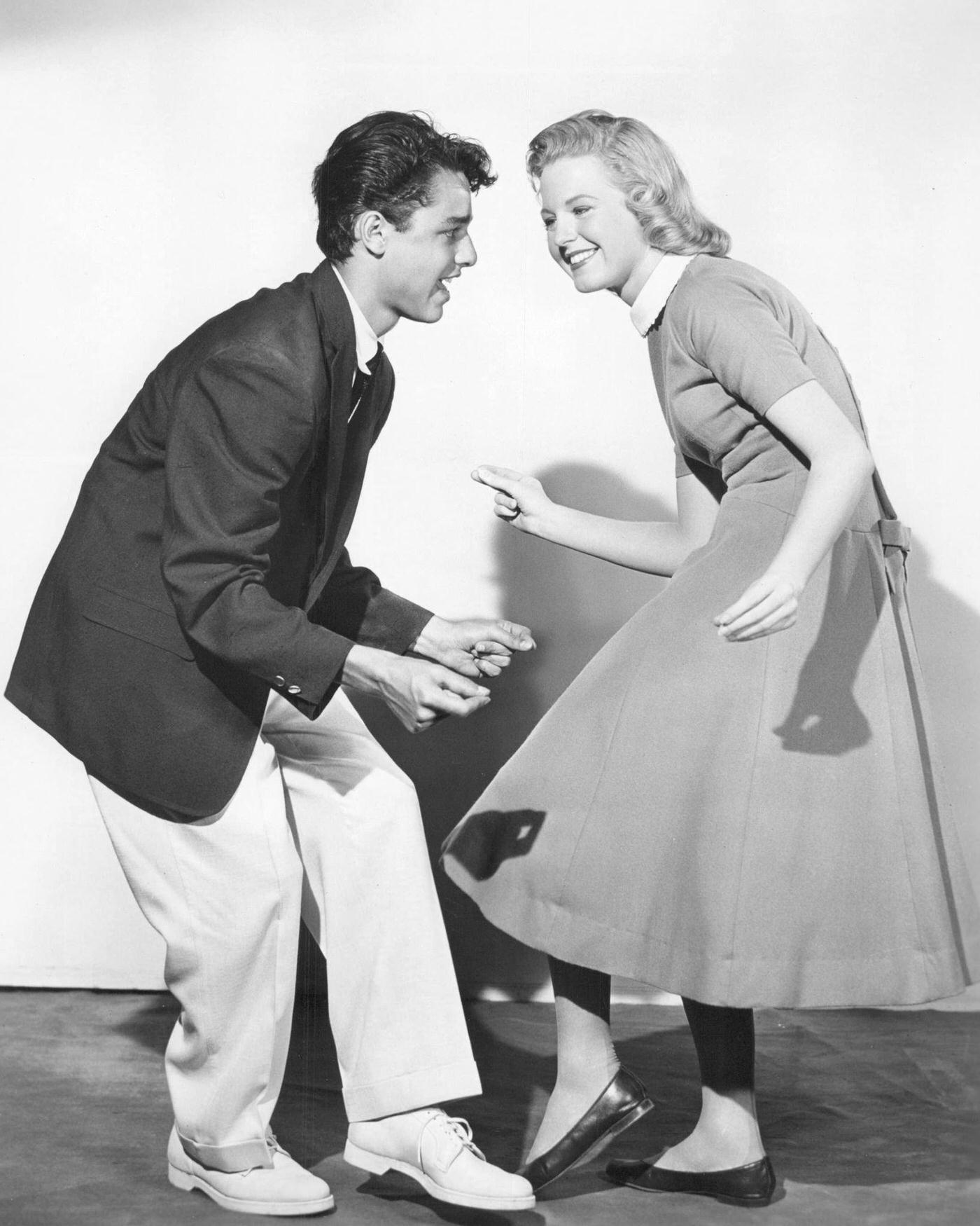 Luana Patten And Sal Mineo In 'Rock, Pretty Baby', 1956.