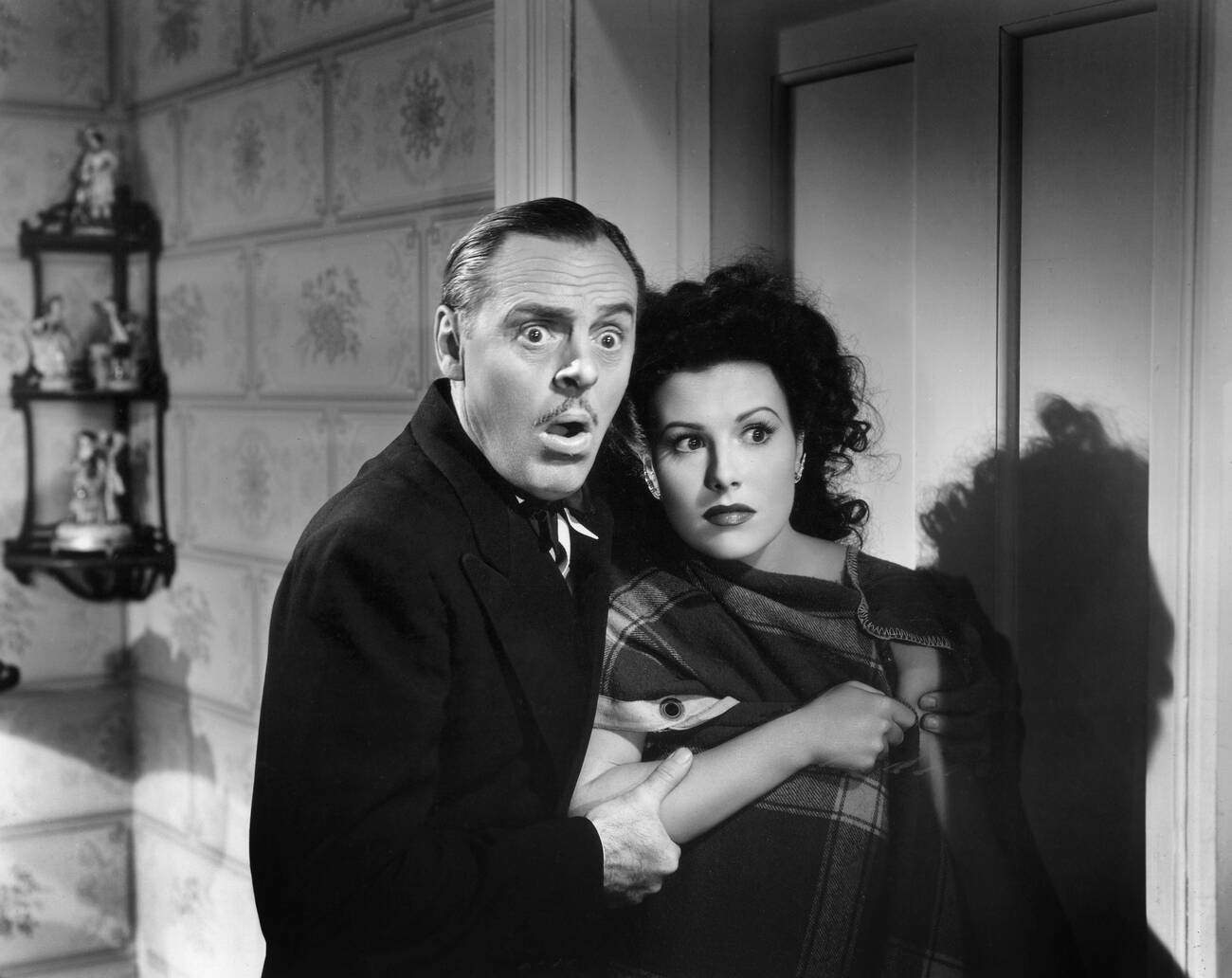 Jerome Cowen And Sheila Ryan On The Set Of The 1945 Film &Amp;Quot;Getting Gertie'S Garter&Amp;Quot; By United Artists