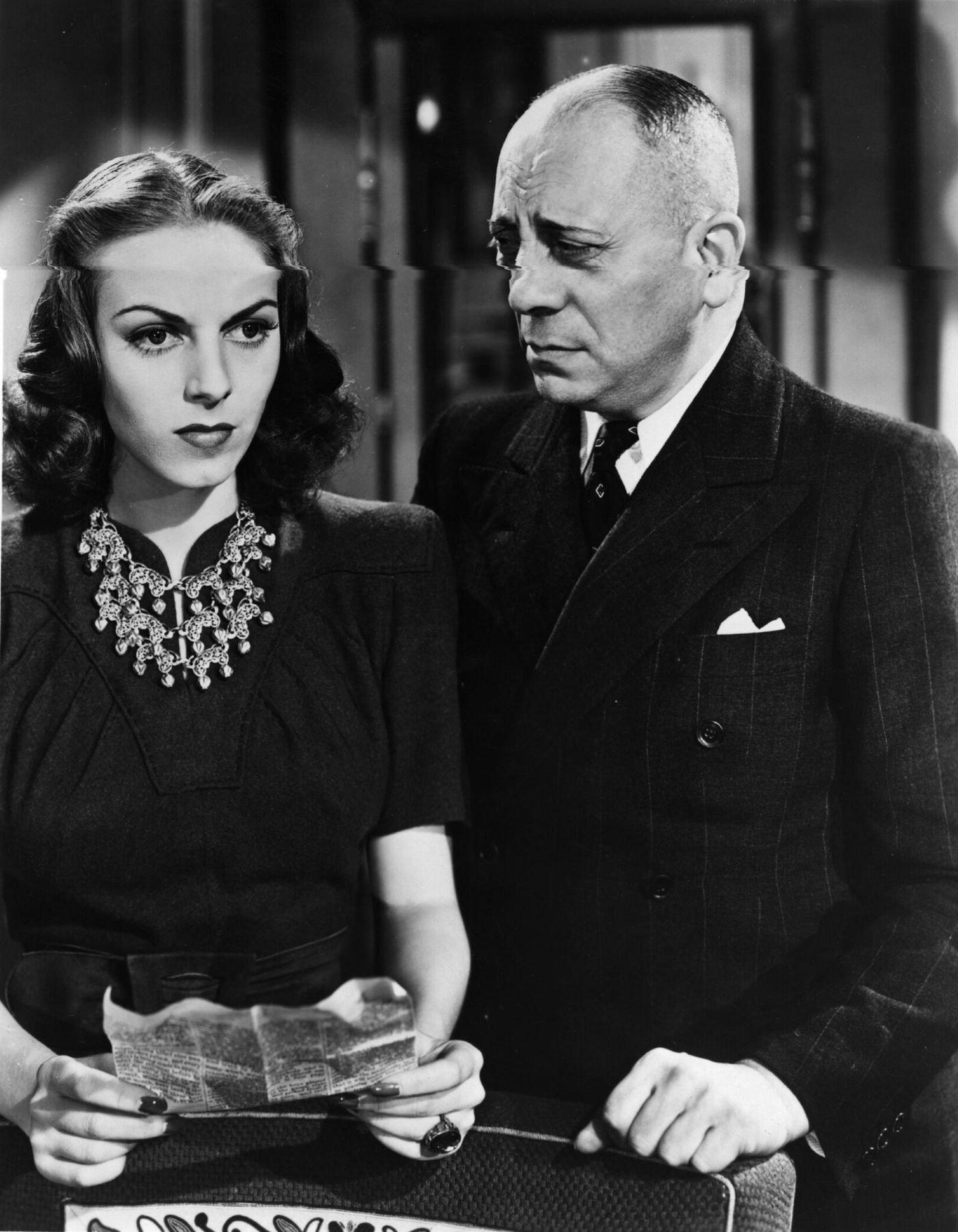 Vera Zorina Models An Outfit With Kangaroos Stamped On It And George Raft As Tony West In Follow The Boys, 1944