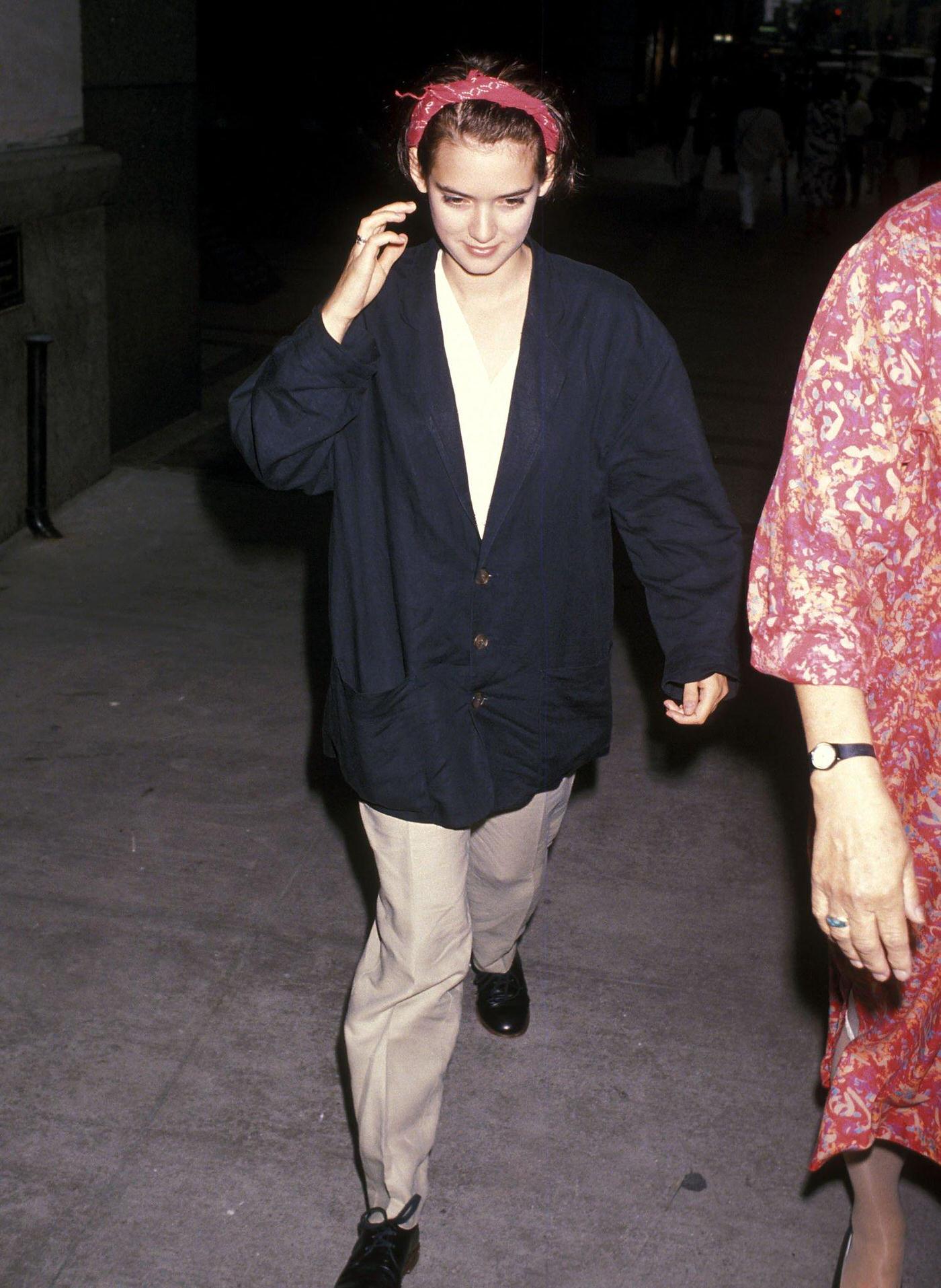Winona Ryder Attends The &Amp;Quot;Twelfth Night Or What You Will&Amp;Quot; Off-Broadway Play Performance At The Delacorte Theater, New York City, 1989