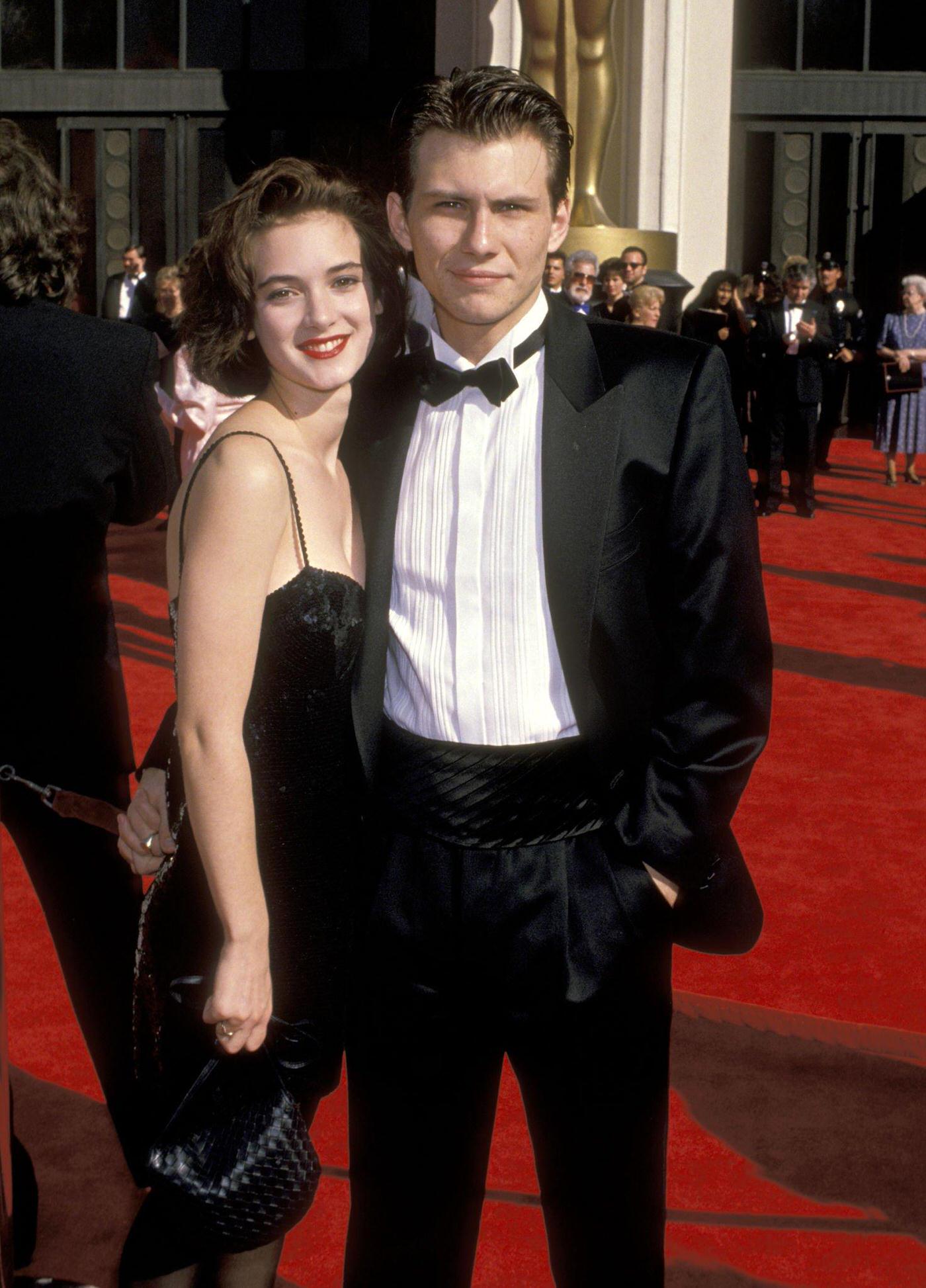 Winona Ryder And Christian Slater At 61St Annual Academy Awards