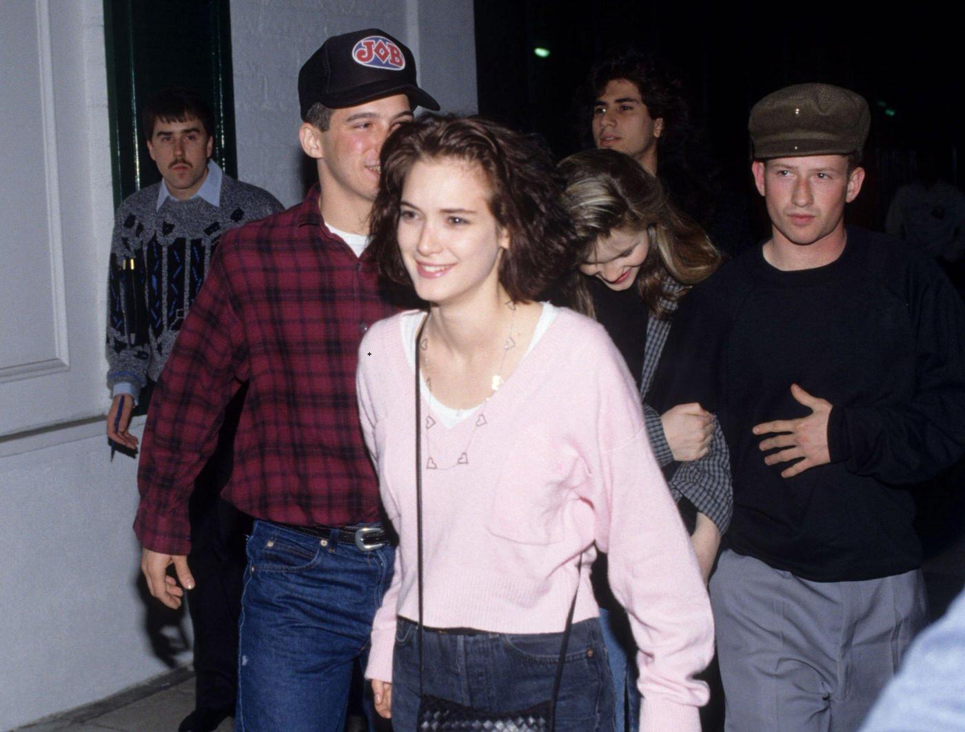 Winona Ryder And Guest At The 31St Annual Grammy Awards After Party At Chasen'S, 1989