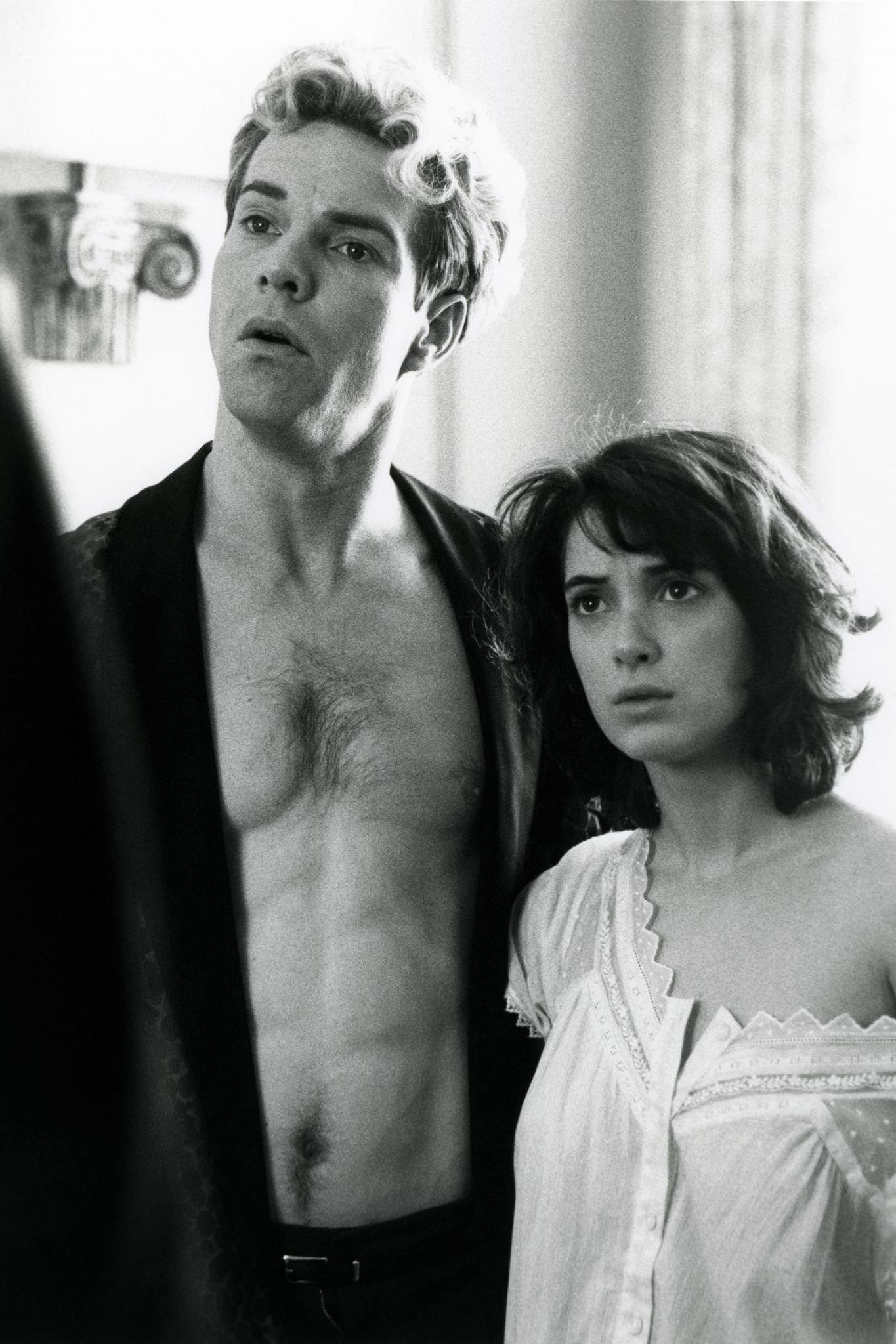 Winona Ryder And Dennis Quaid In The Film 'Great Balls Of Fire!', Portraying Myra Gale Brown And Jerry Lee Lewis, 1989