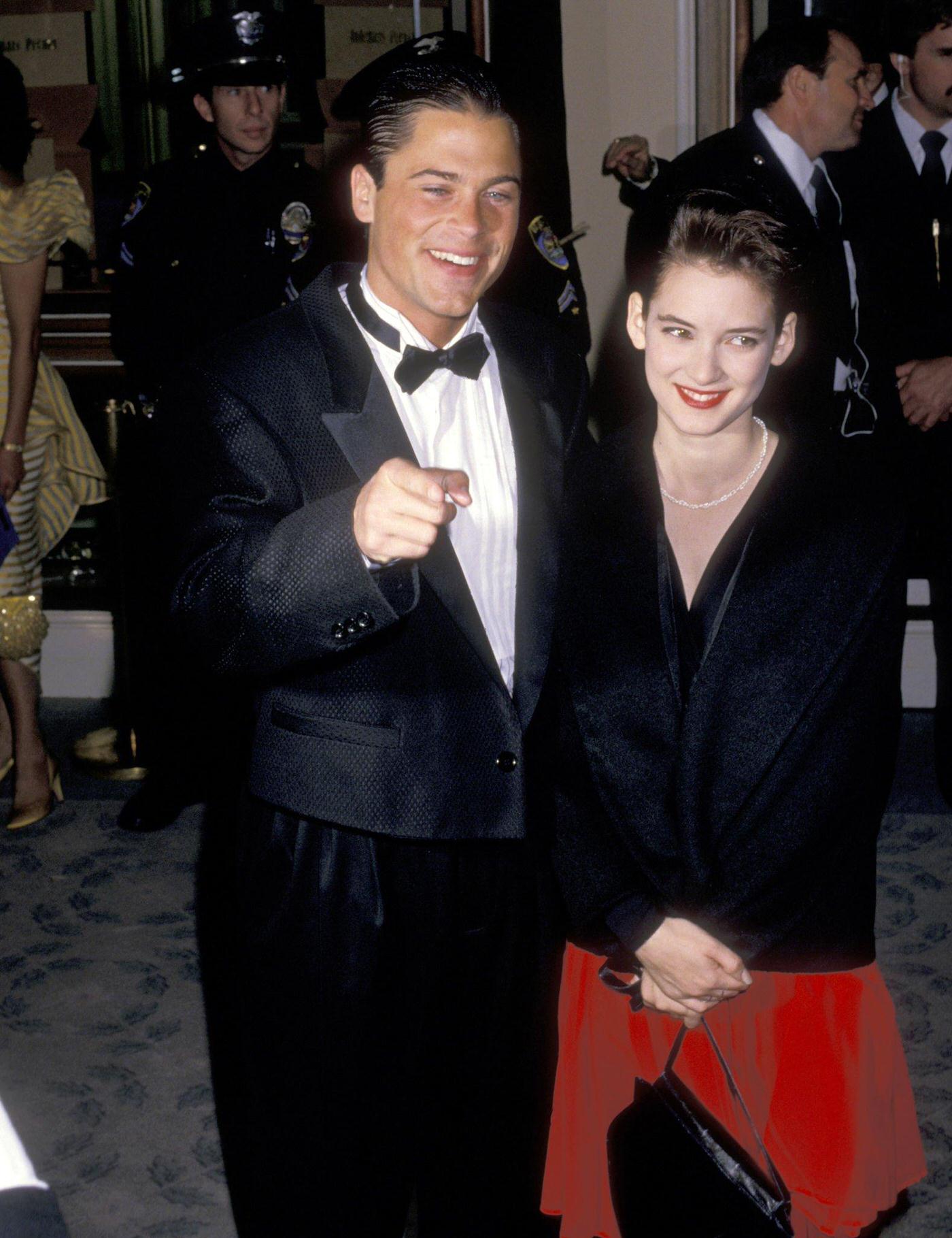Rob Lowe And Winona Ryder At The 45Th Annual Golden Globe Awards, 1988